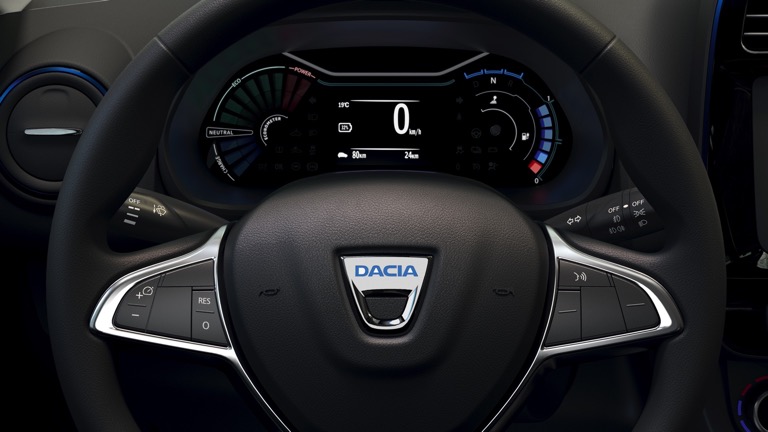 Dacia Spring 2022 digital instrument cluster